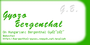 gyozo bergenthal business card